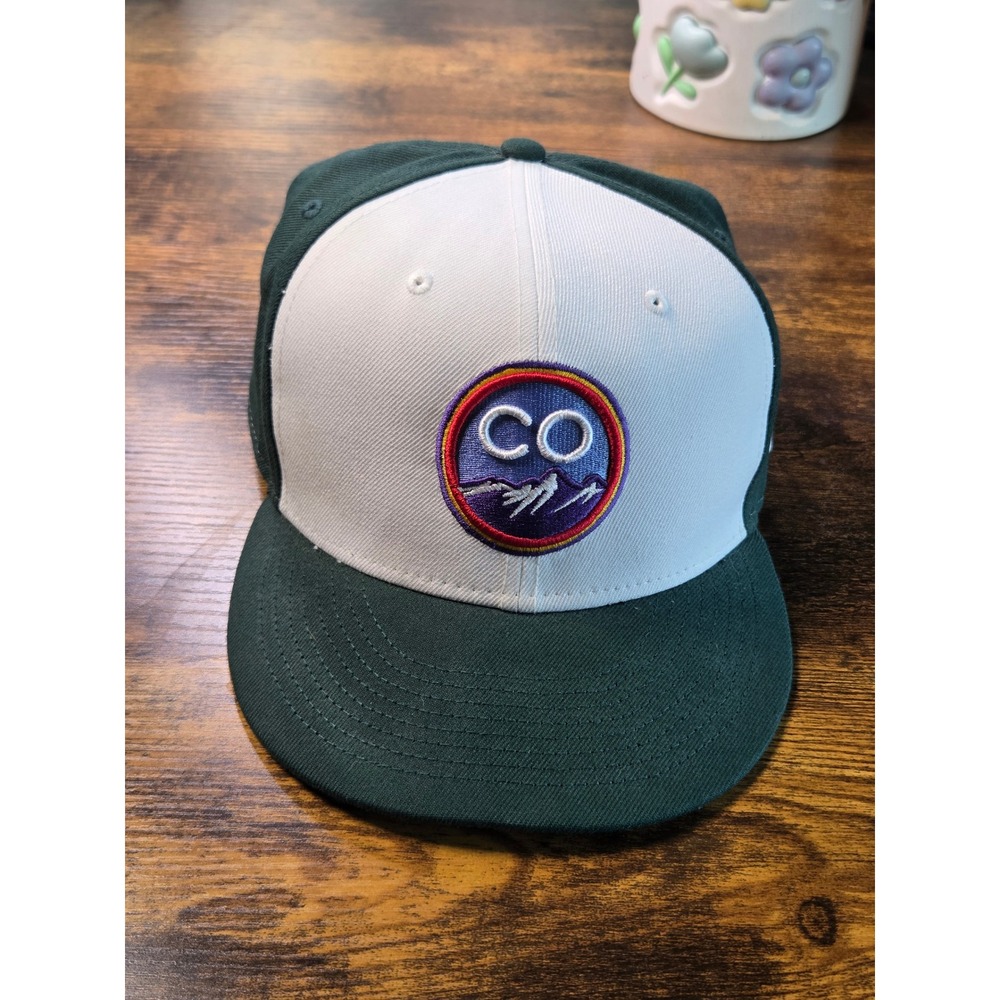 New Era 59FIFTY Colorado Rockies MLB Authentic Fitted Hat Green White Size 8